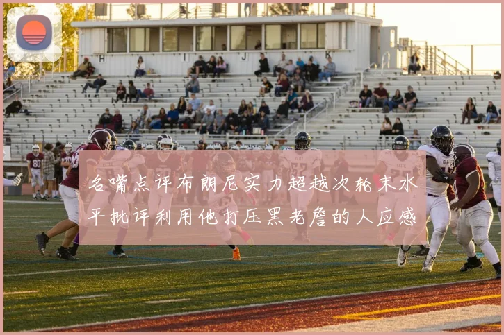 名嘴点评布朗尼实力超越次轮末水平批评利用他打压黑老詹的人应感羞愧